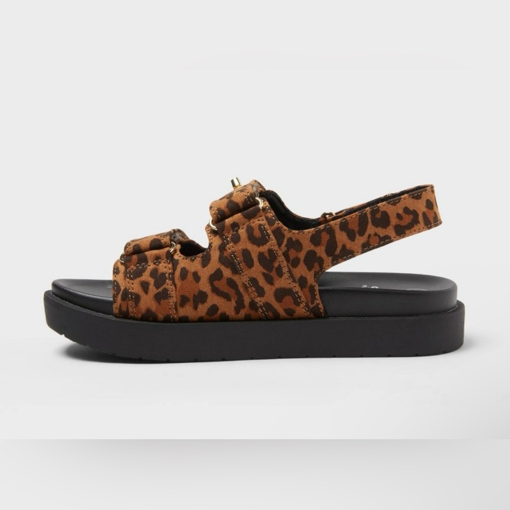 Art Class Brown Leopard Women's Sandals 5y or 6.5w